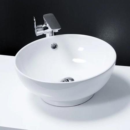 Round Countertop Sink - 0 Tap Holes