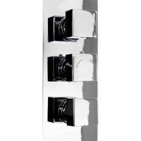 Triple Square Concealed Shower Valve