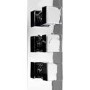 Triple Square Concealed Shower Valve