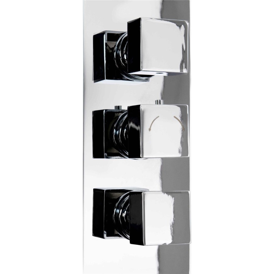 Triple Square Concealed Shower Valve