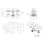 Triple Square Concealed Shower Valve