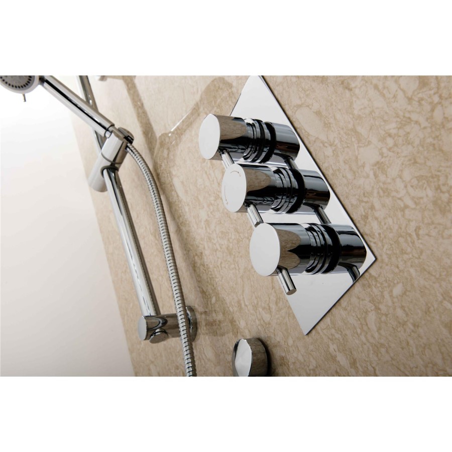 Triple Round Concealed Shower Valve