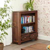 Baumhaus Mayan Solid Walnut Low Bookcase 