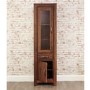 Baumhaus Mayan Solid Walnut Narrow Glazed Bookcase