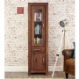 Baumhaus Mayan Solid Walnut Narrow Glazed Bookcase