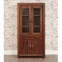 Baumhaus Mayan Solid Walnut Large Glazed Bookcase 