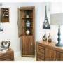 Baumhaus Mayan Glazed Corner Display Cabinet in brown