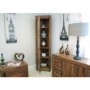Baumhaus Mayan Glazed Corner Display Cabinet in brown