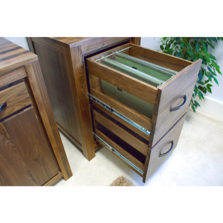 Baumhaus Mayan Two Drawer Filing Cabinet in brown