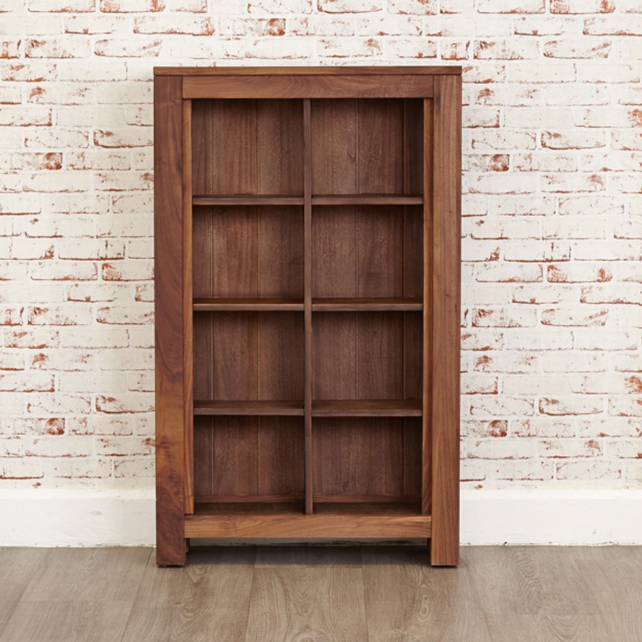Baumhaus Mayan Solid Walnut Open Storage Cabinet 