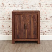 Baumhaus Mayan Solid Walnut Shoe Storage Cupboard - 20 Pairs