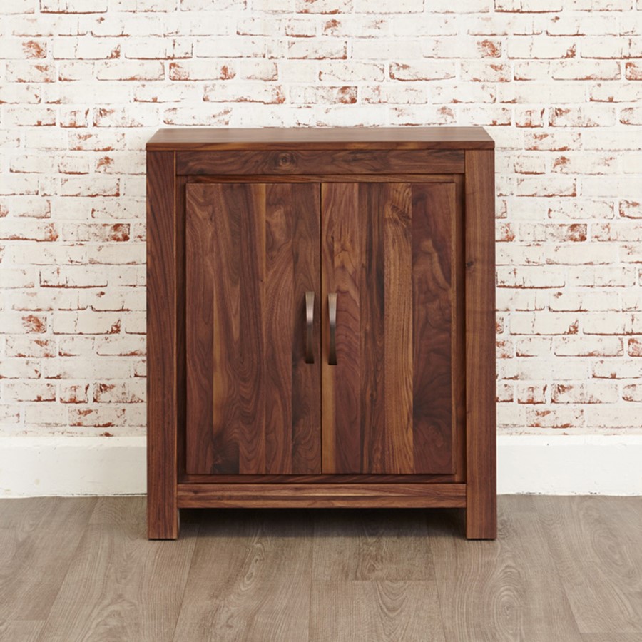 Baumhaus Mayan Solid Walnut Shoe Storage Cupboard - 20 Pairs