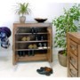 GRADE A1 - Baumhaus Mayan Shoe Cupboard in brown - 20 Pairs