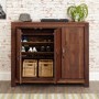 Baumhaus Mayan Solid Walnut Extra Large Shoe Storage Cupboard - 20 Pairs