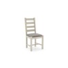 Croft Pair of Solid Wood Dining Chairs with Grey Fabric Seat
