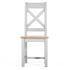 Vida Living Clemence Pair of Soft Grey and Solid Oak Dining Chairs