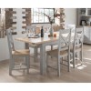 Vida Living Clemence Pair of Soft Grey and Solid Oak Dining Chairs