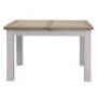 Clemence Farmhouse Grey and Solid Oak Extendable Dining Table - Vida Living 