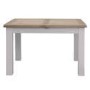 Clemence Farmhouse Grey and Solid Oak Extendable Dining Table - Vida Living