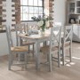 Clemence Farmhouse Grey and Solid Oak Extendable Dining Table - Vida Living 