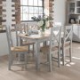Clemence Farmhouse Grey and Solid Oak Extendable Dining Table - Vida Living