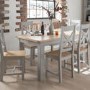 Wilkinson Furniture Clemence Soft Grey and Solid Oak Extending Dining Table - 150-190cm