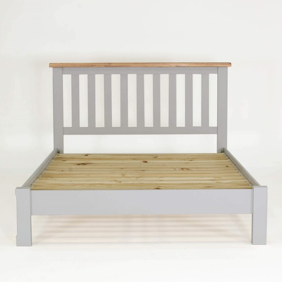 Wilkinson Furniture Clemence Soft Grey and Solid Oak SuperKing Bed 