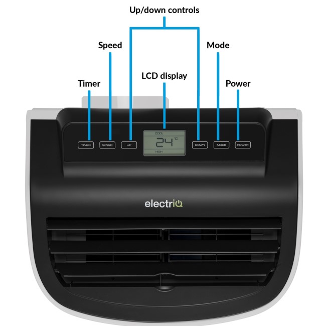 electriq Compact 9000 BTU Portable Air Conditioner 