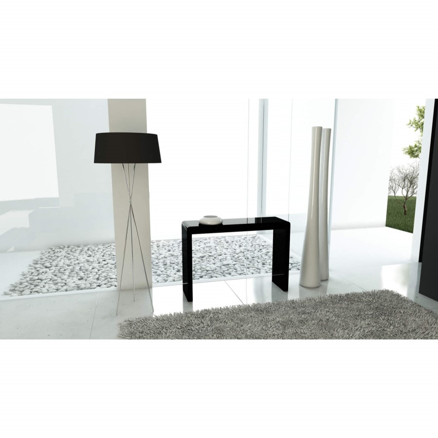 GRADE A1 - Tiffany Black High Gloss Narrow Console Table