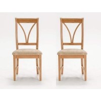 Vida Living Carmen Pair of Dining Chairs in Oak