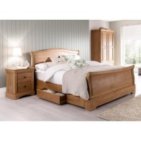 Vida Living Carmen Double Bed in Oak