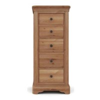 Wilkinson Furniture Carmen 5 Drawer Tall Chest in Oak