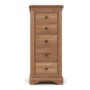 Wilkinson Furniture Carmen 5 Drawer Tall Chest in Oak