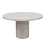 Vida Living Carra Marble Round Dining Table with 4 Grey Dining Chairs in Grey