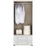Kingstown Classic 2 Door 2 Drawer Wardrobe In White and Oak 