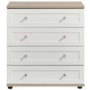Kingstown Classic 4 Drawer Chest In White and Oak 