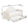 GRADE A1 - Cream Velvet Day Bed - Trundle Bed Included - Dakota
