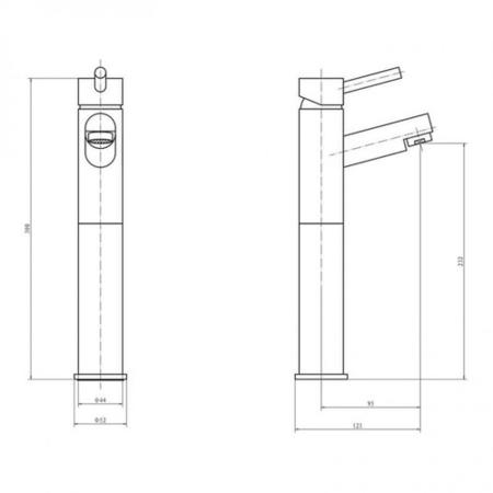 Fontana Tall Mono Tap waste not included
