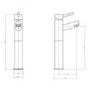 Fontana Tall Mono Tap waste not included