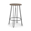 Solid Elm Round Bar Table with 2 Matching Stools - Julian Bowen