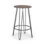 Solid Elm Round Bar Table with 2 Matching Stools - Julian Bowen
