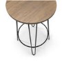 Solid Elm Round Bar Table with 2 Matching Stools - Julian Bowen