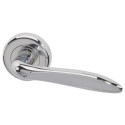 DANUBEFD75 Internal Silver Polished Chrome Lever Fire Door Handle with Latch and Hinges Pack - 75mm Latch - Danube - XL Joinery