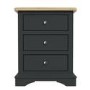 GRADE A1 - Darley Two Tone Bedside Table in Solid Oak and Anthracite