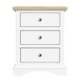 GRADE A1 - Darley Two Tone Bedside Table in Solid Oak and White 