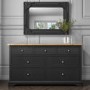Darley 4+3 Wide Chest of Drawers in Solid Oak and Anthracite
