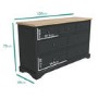 Darley 4+3 Wide Chest of Drawers in Solid Oak and Anthracite