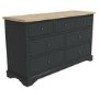 Darley 4+3 Wide Chest of Drawers in Solid Oak and Anthracite