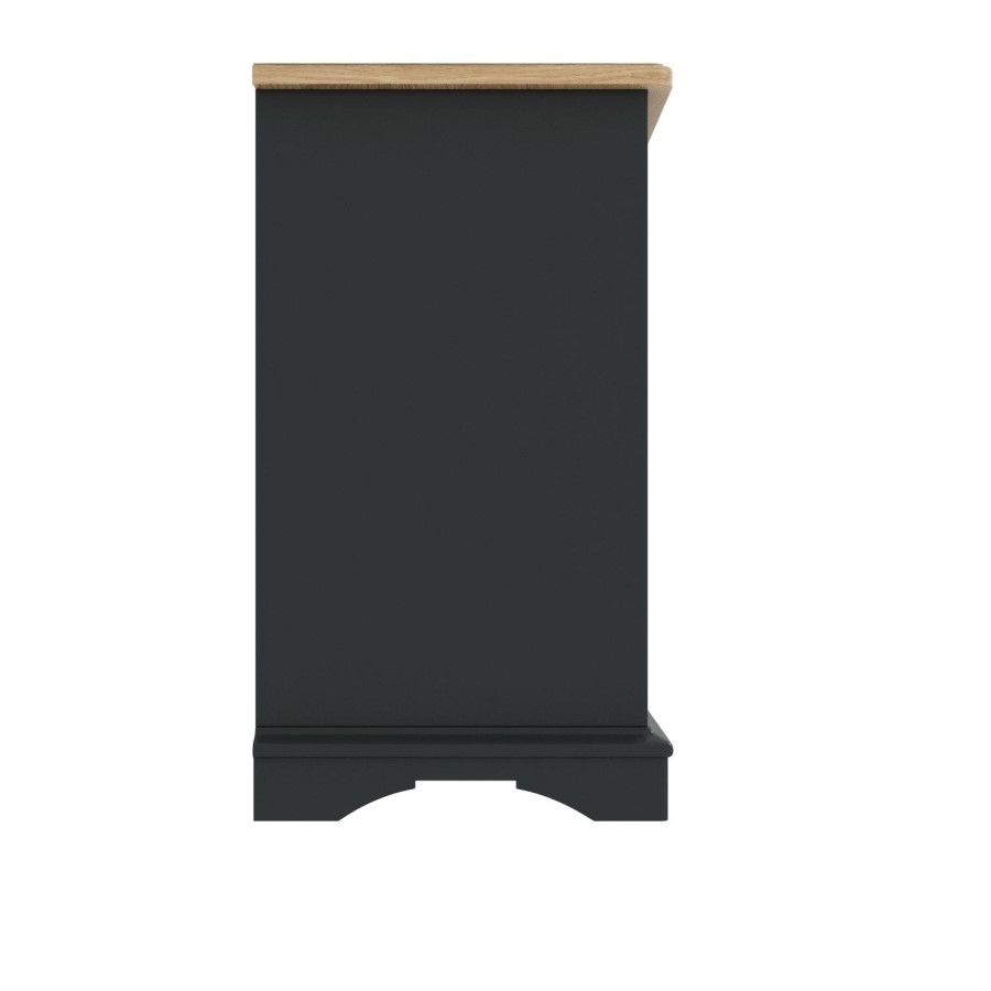 Darley 4+3 Wide Chest of Drawers in Solid Oak and Anthracite