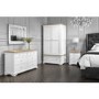 Darley 4+3 Wide Chest of Drawers in Oak and White